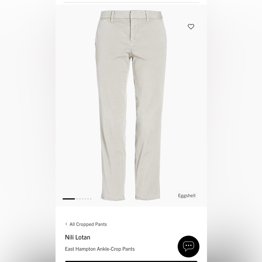 Nili Lotan East Hampton Pant in Eggshell